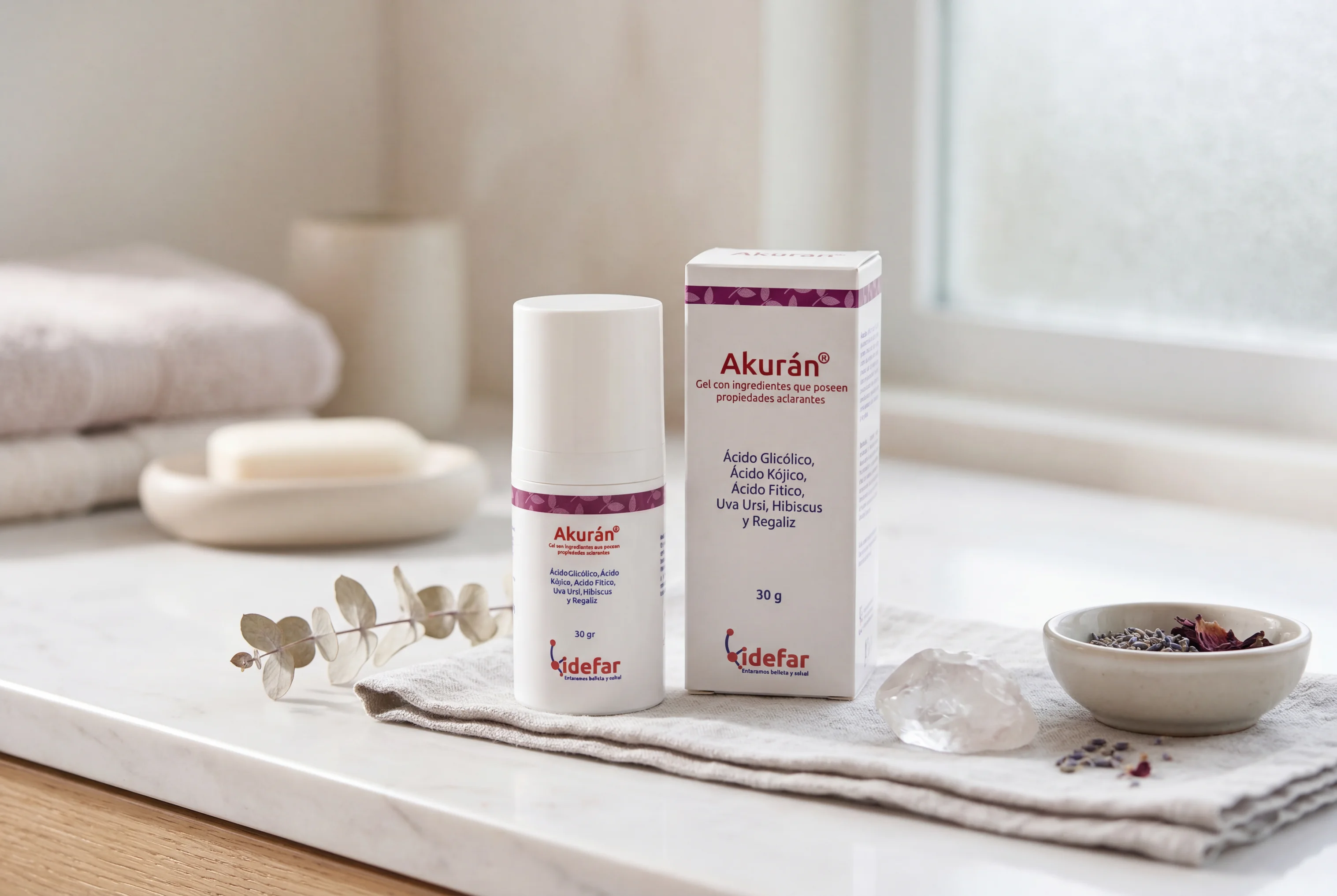 Akurán Gel — ingredientes botánicos