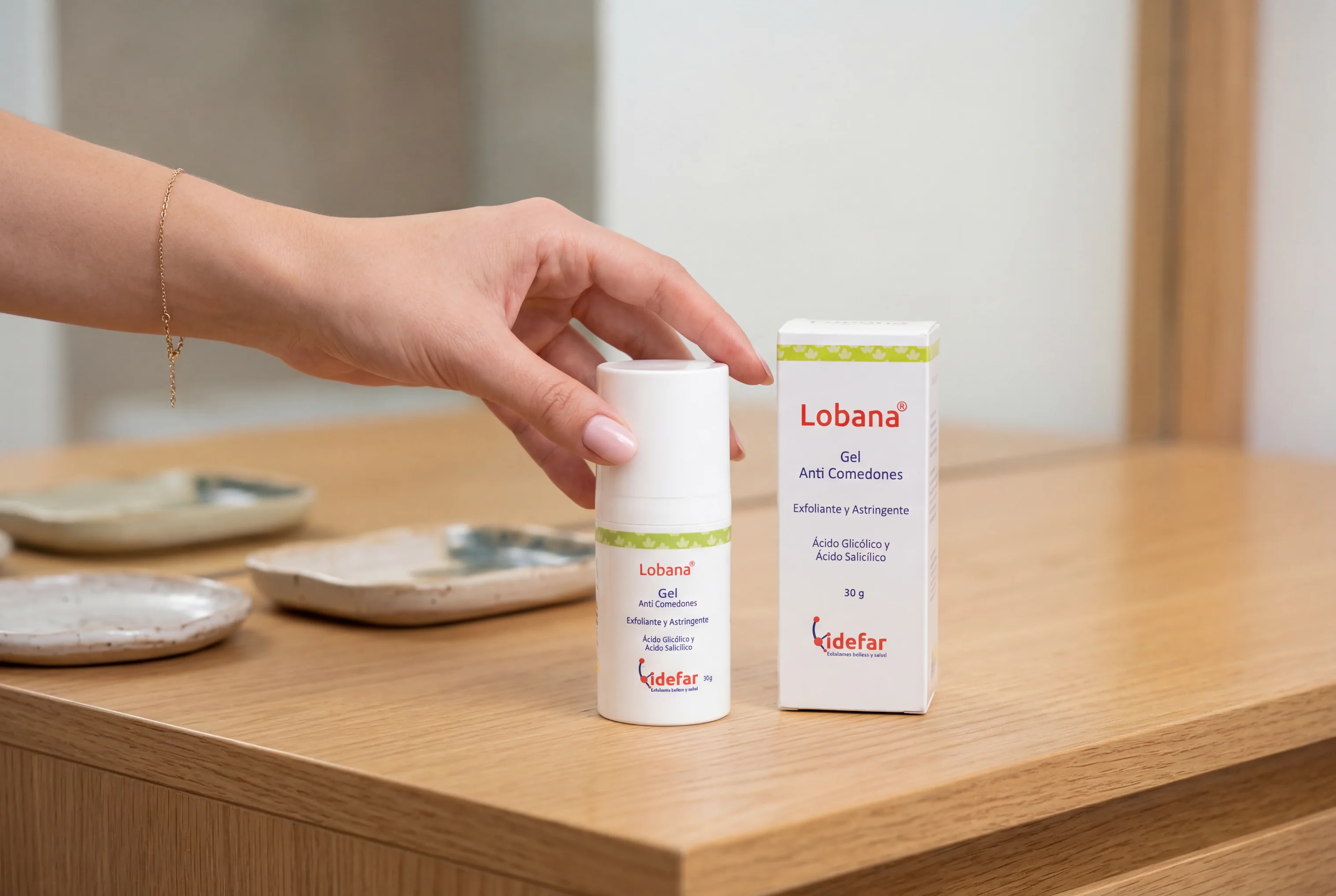 Lobana Gel — textura gel en punta de dedos