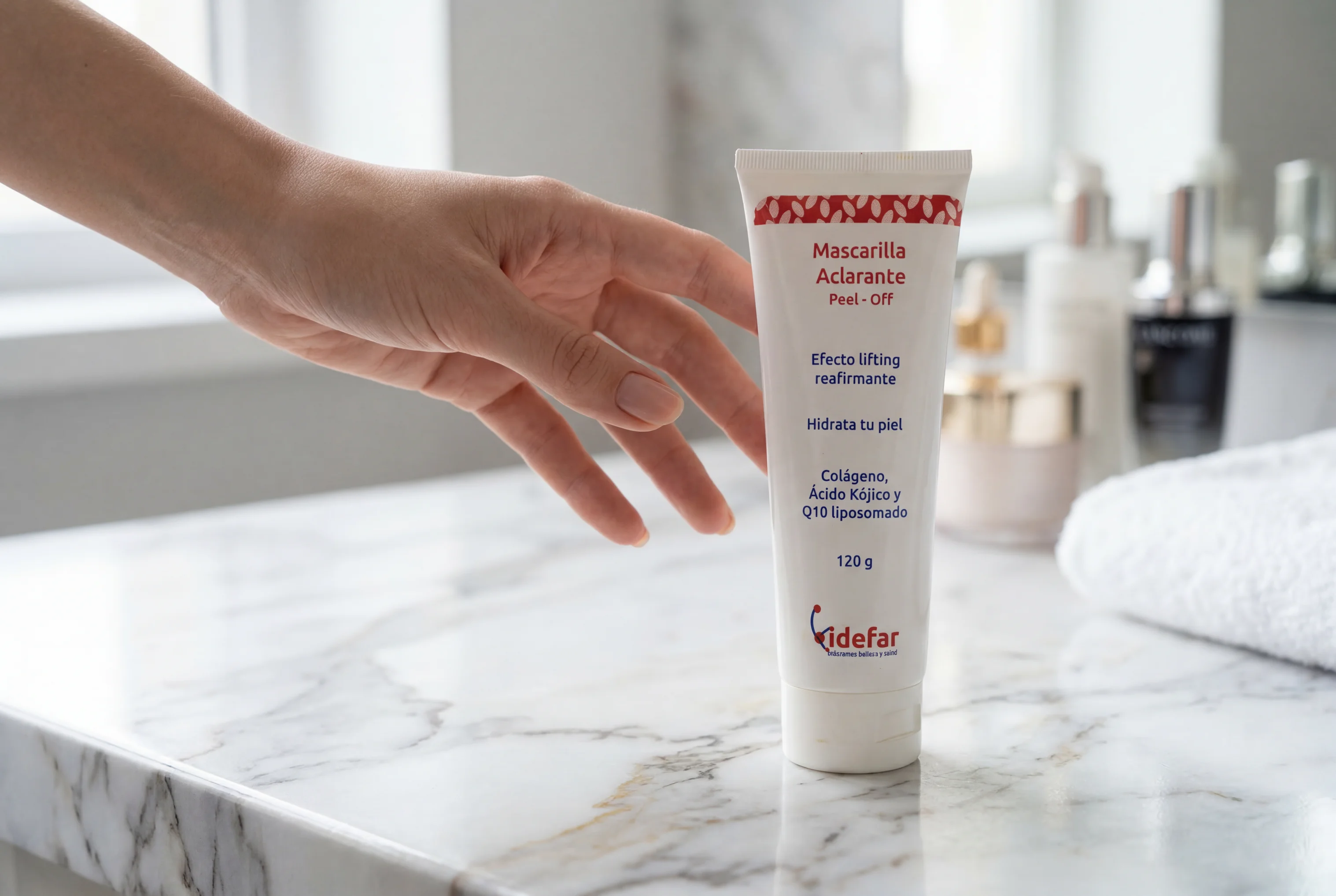 Mascarilla Aclarante — rostro post-mascarilla con glow